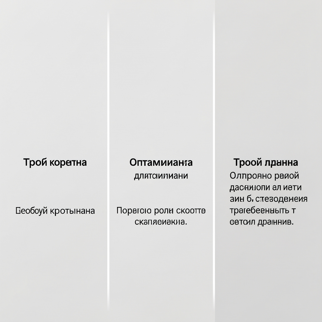 Сравнение трёх вариантов длины строки в текстовом наборе: слишком короткая, оптимальная и слишком длинная, с пояснительными подписями